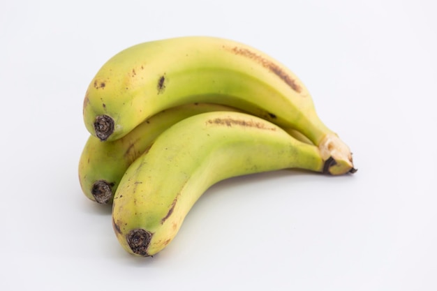 Weergave van verschillende bananen op een witte achtergrond, Canarische bananen