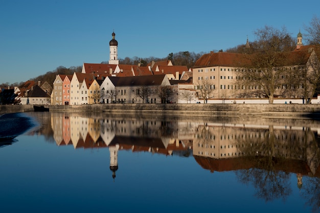 Weerspiegeling van Landsberg am Lech