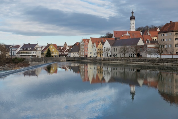 Weerspiegeling van Landsberg am Lech