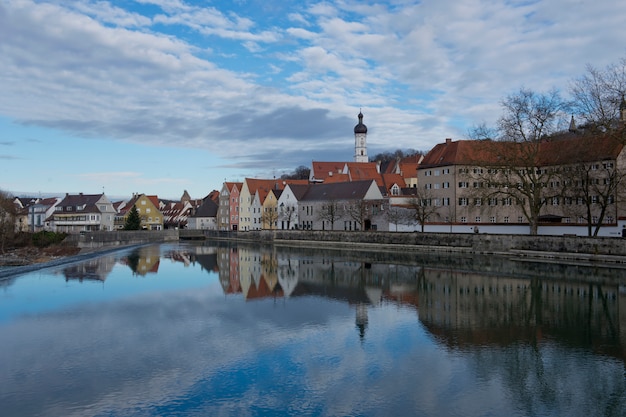 Weerspiegeling van Landsberg am Lech