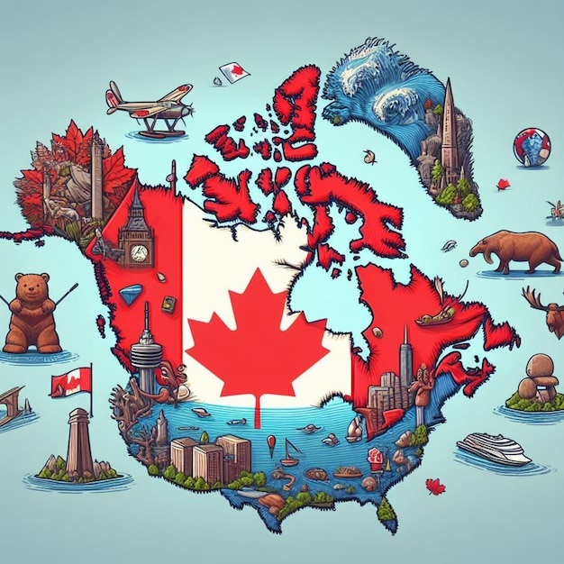 Wees creatief en gebruik deze Canada kaart contouren om uw eigen unieke ontwerpen te maken