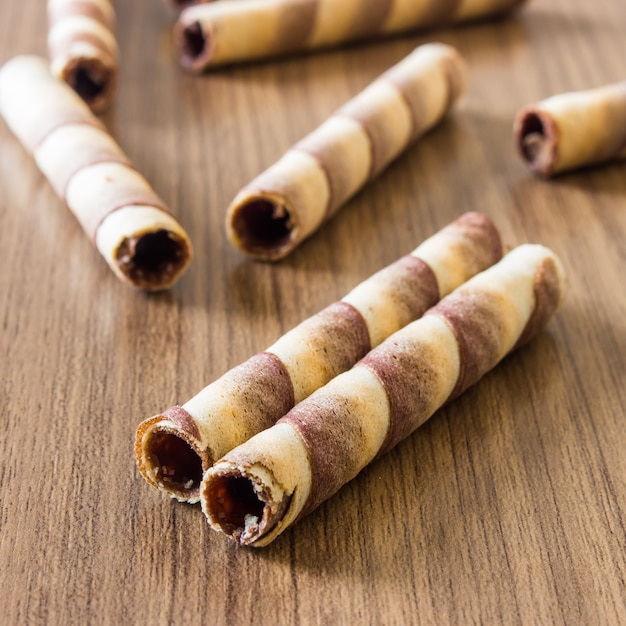 Wefer stick on wooden close up