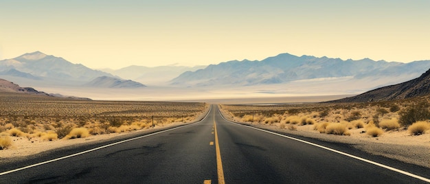 Weg door Death Valley-panorama