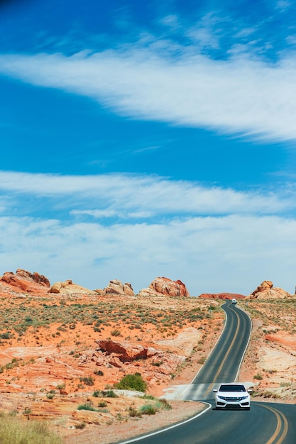 Foto weg naar red rock canyon in de staat nevada