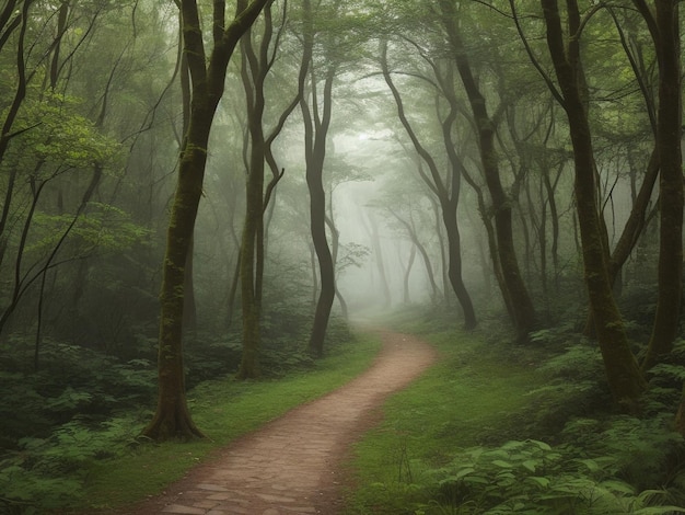 Weg op het bos