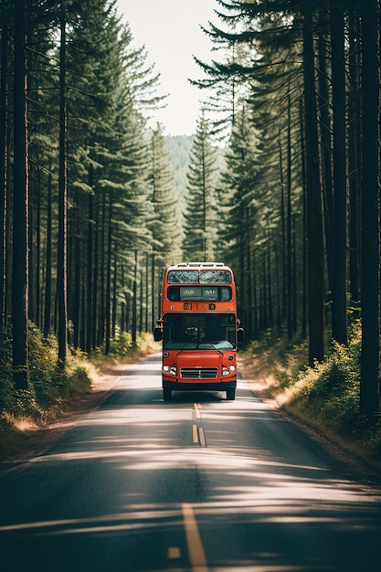 Wegavonturen op een camper een exotisch soort openluchtrecreatie Generatieve AI