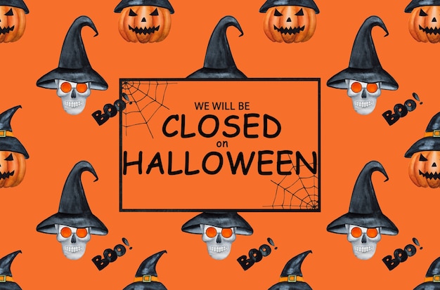 Wegens halloween zijn we gesloten. fijne halloween