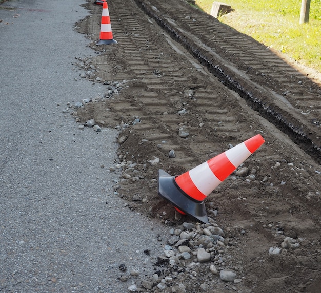 Weggraafwerken voor glasvezel