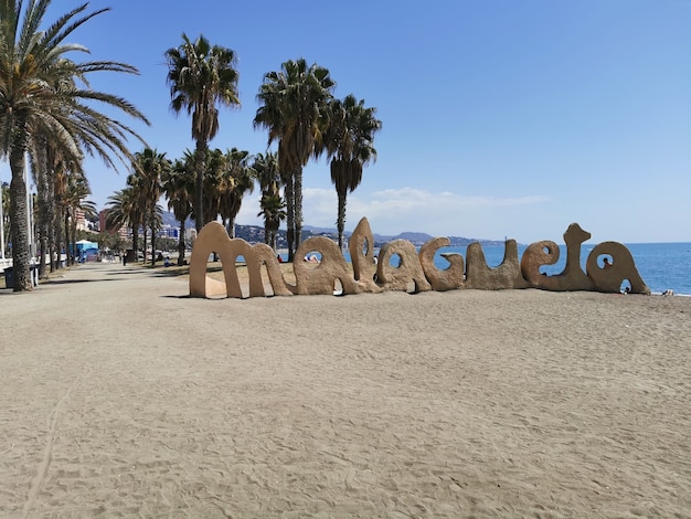 Weids uitzicht op het strand van Malagueta in de zomer.