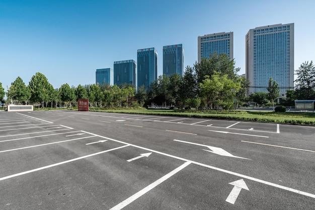 Weifang shouguang city landscape and parking lot