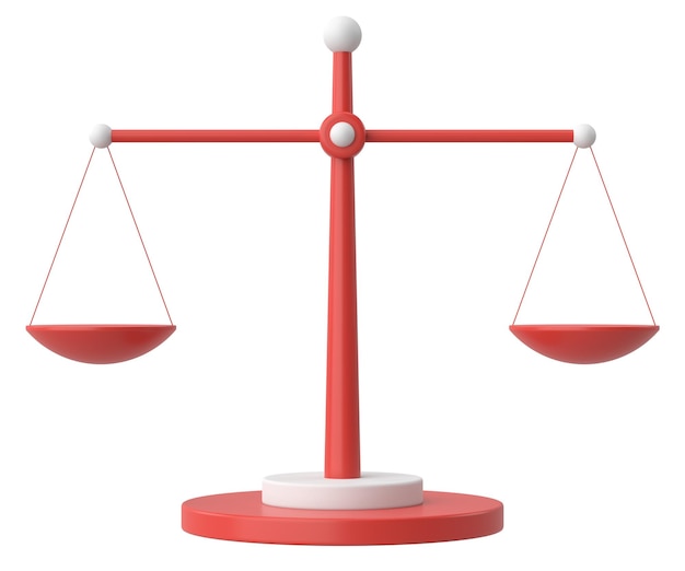 Weighing scale Balance scale 3D illustration