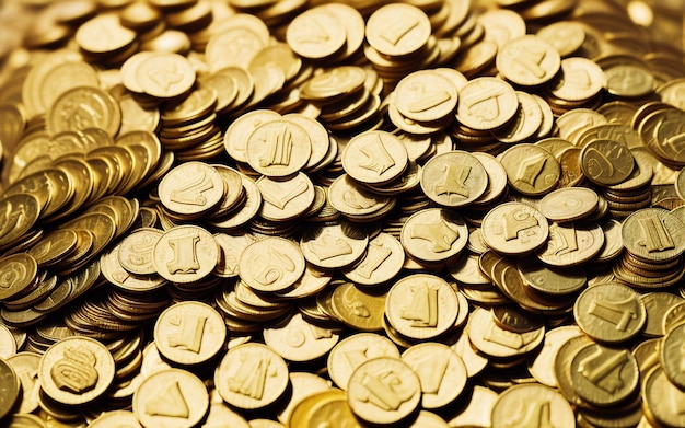 Фото Золотые весы для взвешивания с монетами и микрочипами