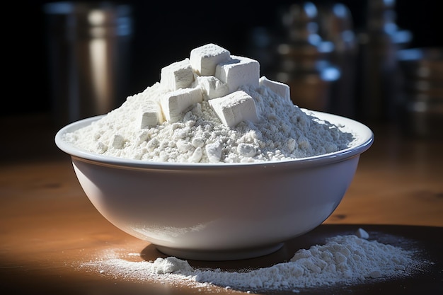 Weightlifting chalk in a bowl isolated wallpaper