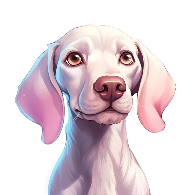 Weimaraner dog cartoon