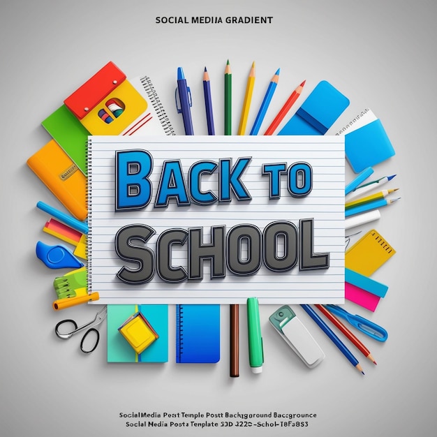 welcome back to school stationary background designs 2024