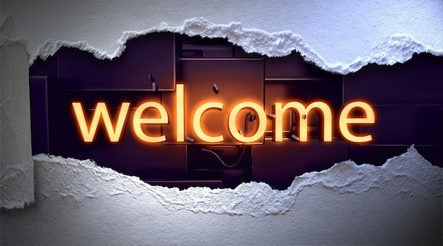 welcome banner clipart sign