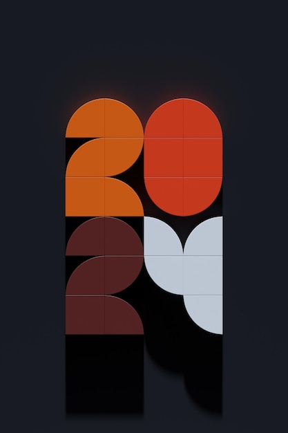 Welcome creative concept 2024 Happy New Year 2024 Outstanding 3D text on black background 3D illustration
