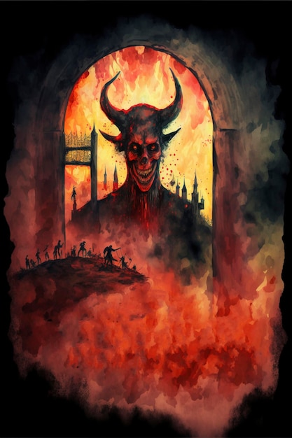 Welcome to hell watercolor
