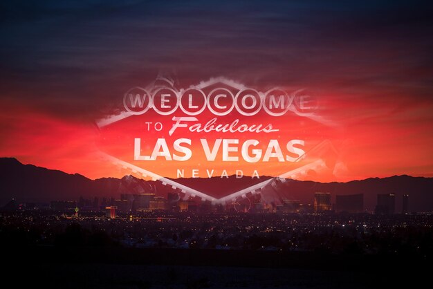 Photo welcome in las vegas concept