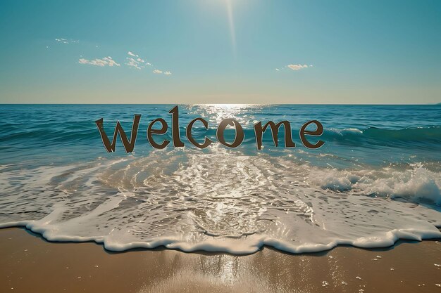 Welcome Text With Water Ripple Effect and Elegant Script Fon Creative Live Stream Background Idea