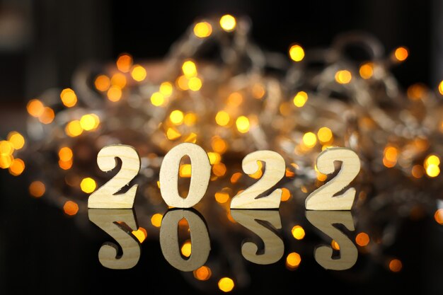 사진 2022년과 새해 복 많이 받으세요 축하 컨셉에 오신 것을 환영합니다