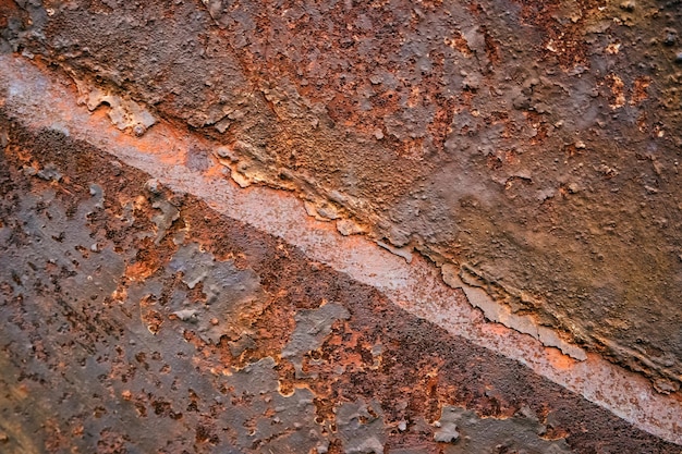 Weld seam covered with rust