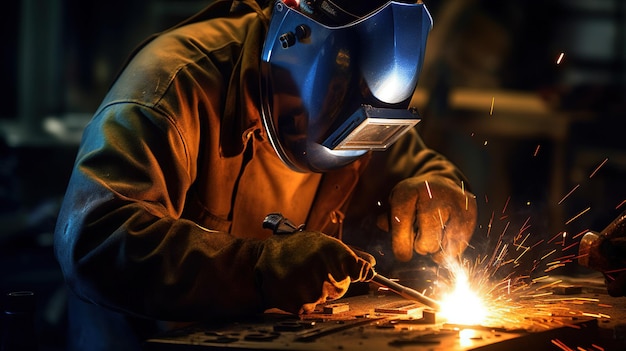 Photo welder at work