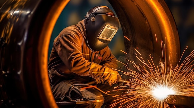 welder working on car labor day