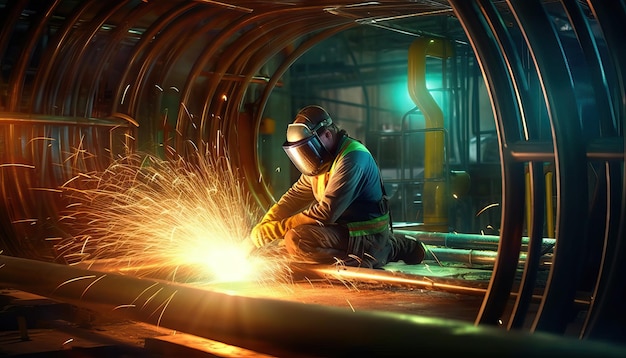 welder working in the factory