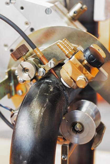 Welding head automatic welding machine Closeup photo