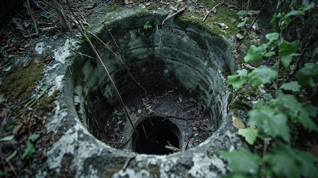 Photo a well abandoned for centuries