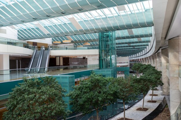 Well designed modern looking airport view from interior