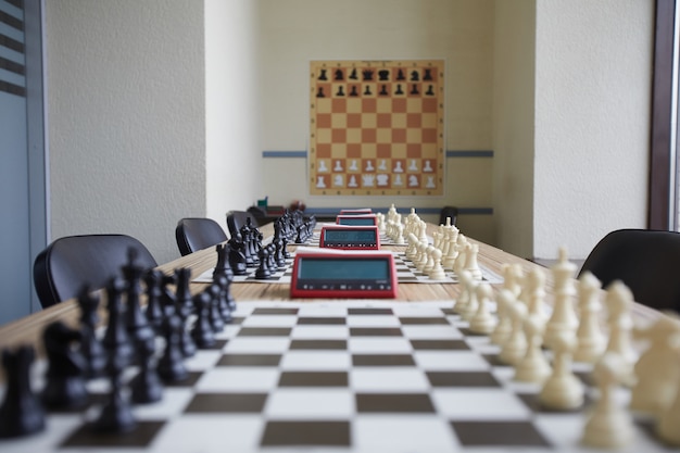 Well organized chess classroom