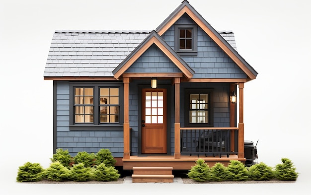 WellDesigned Tiny House on White background