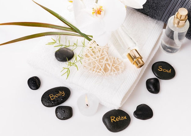 Wellness decoration spa concept in valentines day
