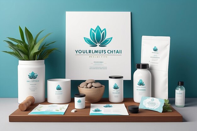 Wellness Fair Branding Showcase Incorporate the Logo into Mindfulness Materials Wellness Products and Event Signage