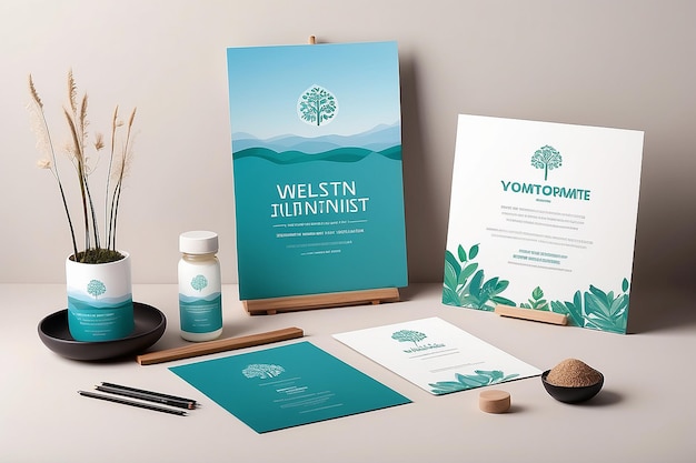 Wellness Fair Branding Showcase Incorporate the Logo into Mindfulness Materials Wellness Products and Event Signage