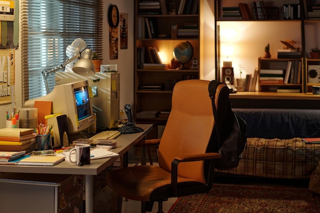 WellOrganized Home Office with Modern Decor and Lighting