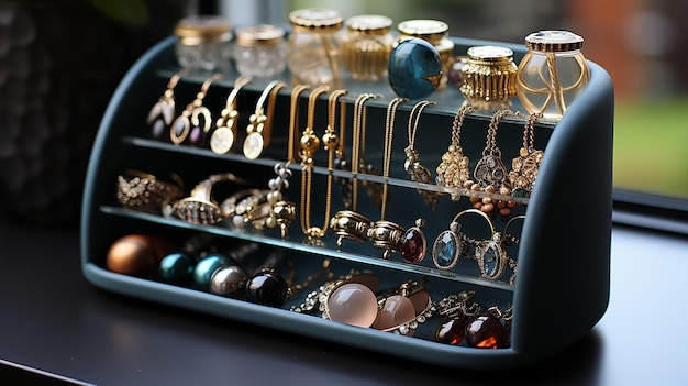 Photo wellorganized jewelry organizer compartments galore