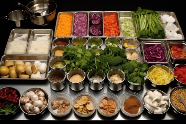 A wellorganized mise en place