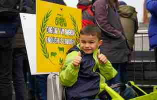 Photo welsh farmers demonstrate at senedd cardiff wales 28th february 2024