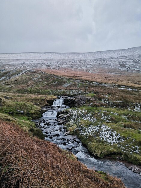 Welsh mountain pen-y fan brecon beacons in winter