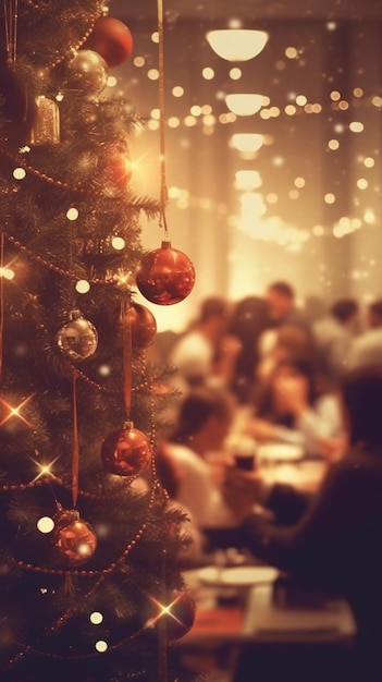 Foto wenskaart concept voor sjabloon banner poster vakantie ontwerp met prachtige kerstversiering wensen een prettige kerstachtergrond en achtergrond winterseizoen en gelukkig nieuwjaar portret