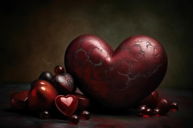 Wenskaart met onrealistisch hart voor Valentijnsdag