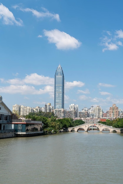 Wenzhou Stadslandschap Straatmening