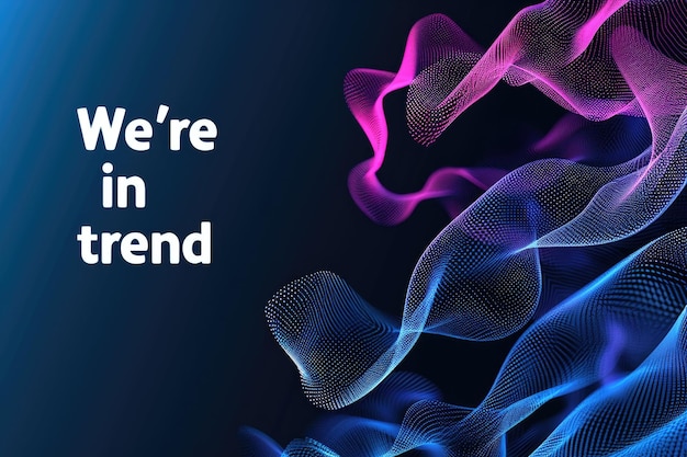 were in trend inscription on a blue background