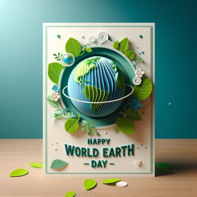 Wereld Aardedag PopUp Een unieke 3D-kaart voor het milieu
