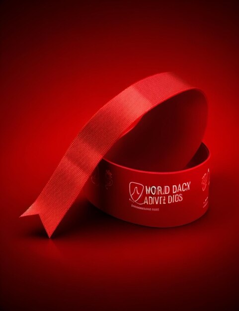 wereld aids dag banner hd rood lint aids