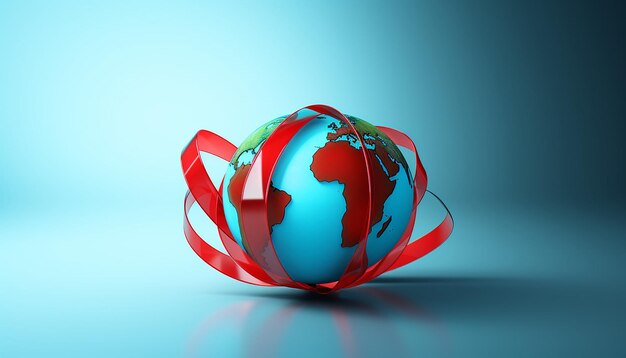 wereld aidsdag vector 3d