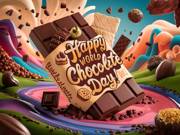 Foto wereld chocoladedag poster